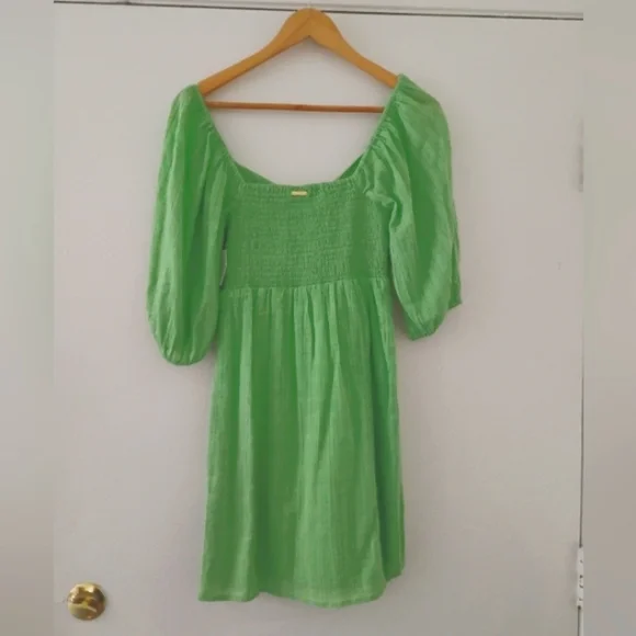 Billabong Sol Puff Sleeve Mini Dress. Size M - Picture 4 of 16